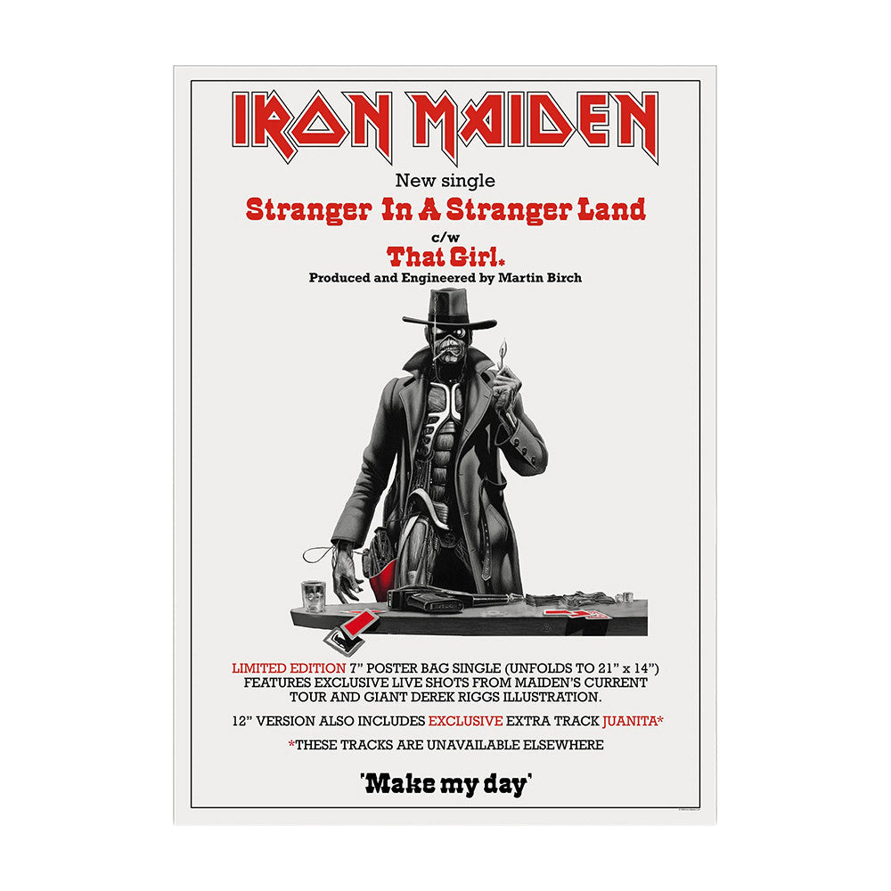 Iron Maiden Store Stranger In A Strange Land Single Poster Iron Maiden Concert Poster Fan Gifts - Foxy23shop