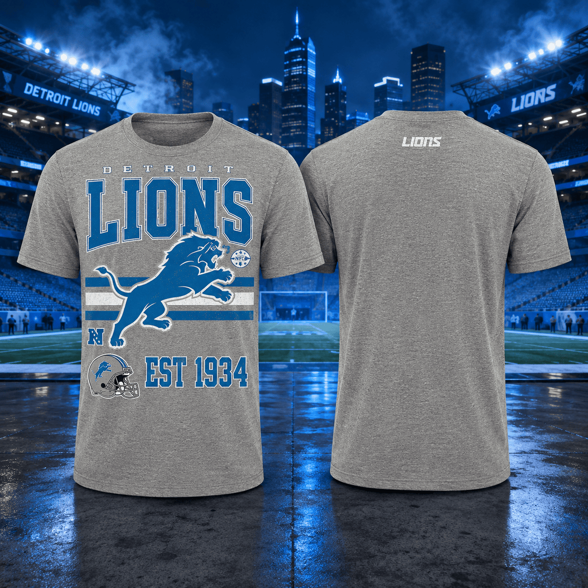 Detroit Lions EST 1934 T-Shirt Disney Apparel Clothes Gift For Fans - Foxy23shop