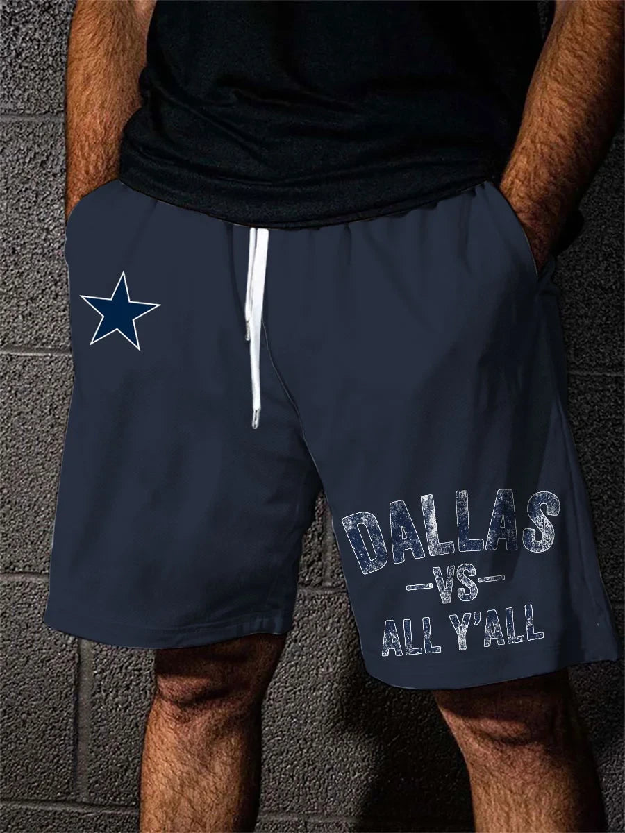 Dallas Cowboys Merch Dallas Vs All Yall Shorts Cool Gifts For Football Fans - Foxy23shop