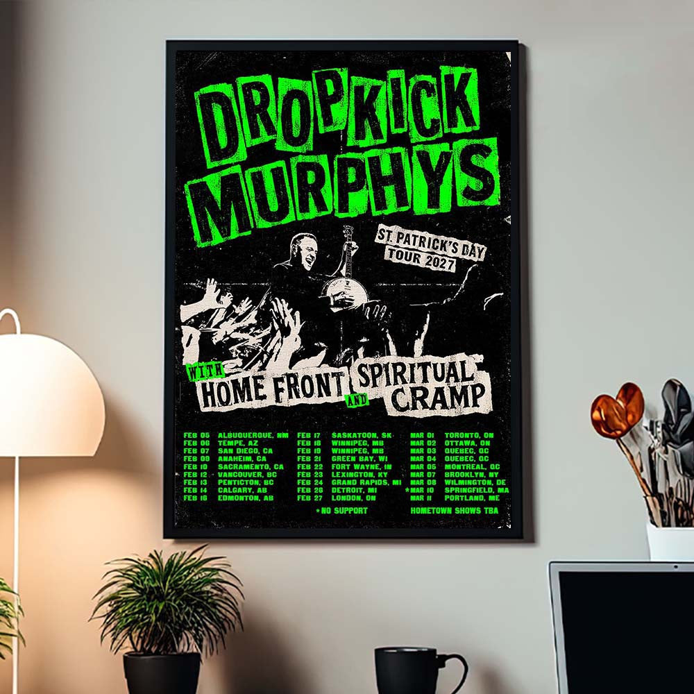 Dropkick Murphys 2027 St Patrick's Day Tour Poster Dropkick Murphys Merch Gifts For Fans - Foxy23shop