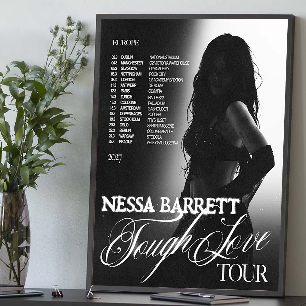 Nessa Barrett The Tough Love Tour 2027 Tour Dates Poster Nessa Barrett Concert Poster Fan Gifts - Foxy23shop