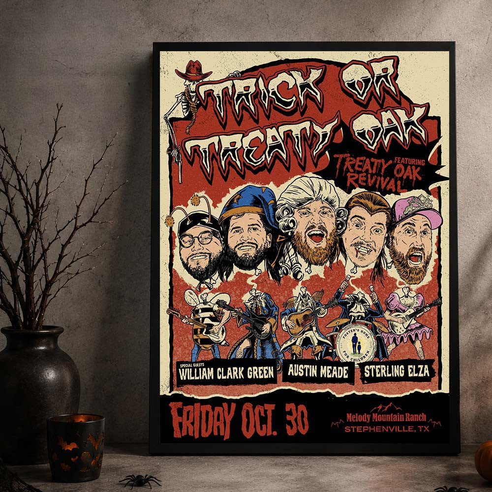 Treaty Oak Revival Trick Or Treaty Oak At Melody Mountain Ranch Poster Best Presents For Music Lovers - Foxy23shop