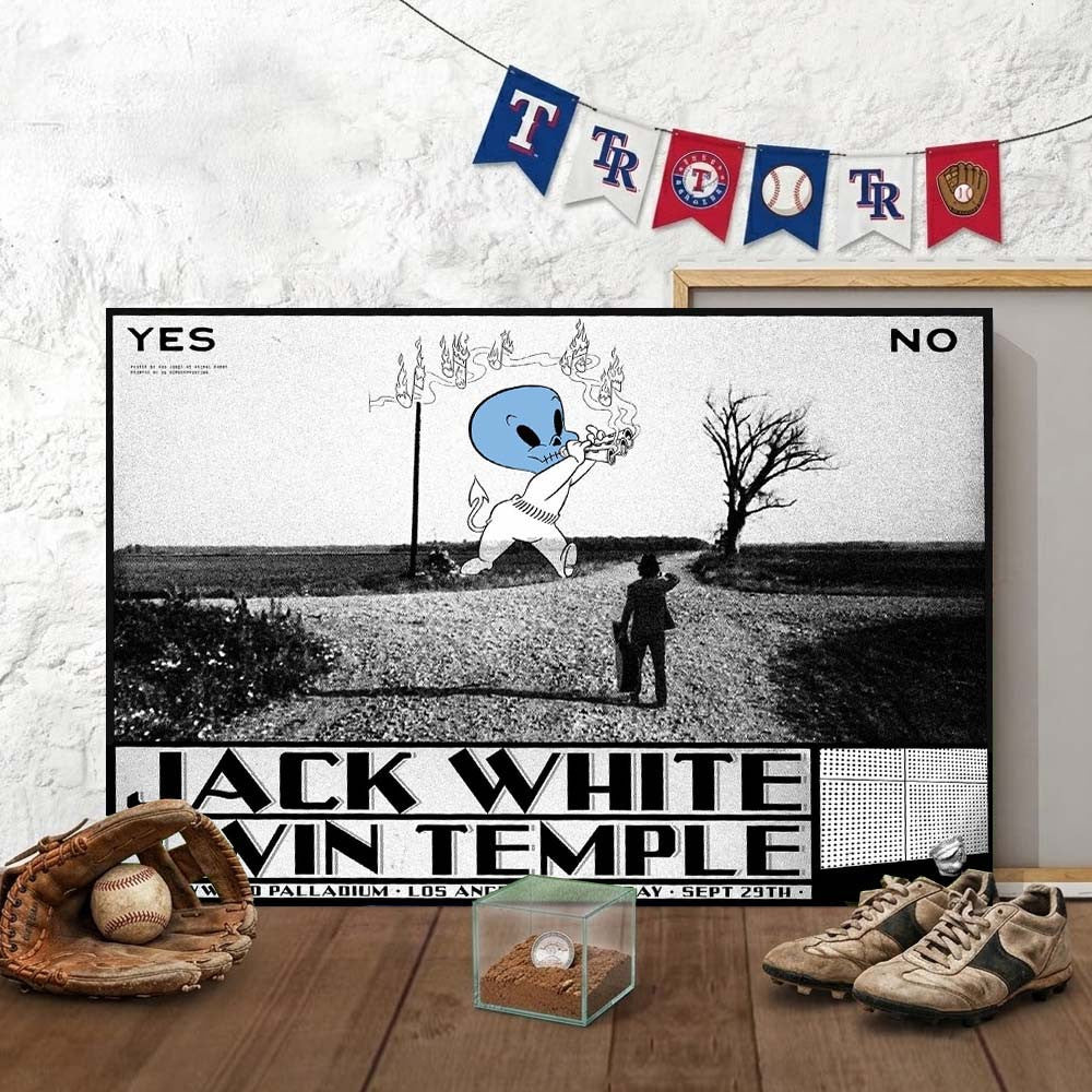 Jack White Los Angeles CA Night 2 Event Canvas Jack White Concert Canvas Music Lovers Gifts - Foxy23shop
