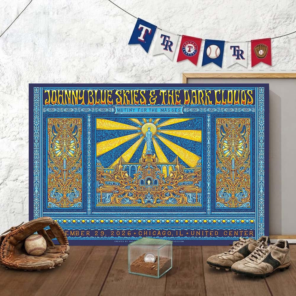 Johnny Blue Skies And The Dark Clouds Chicago IL Event Canvas Sturgill Simpson Concert Poster Music Lover Gifts - Foxy23shop