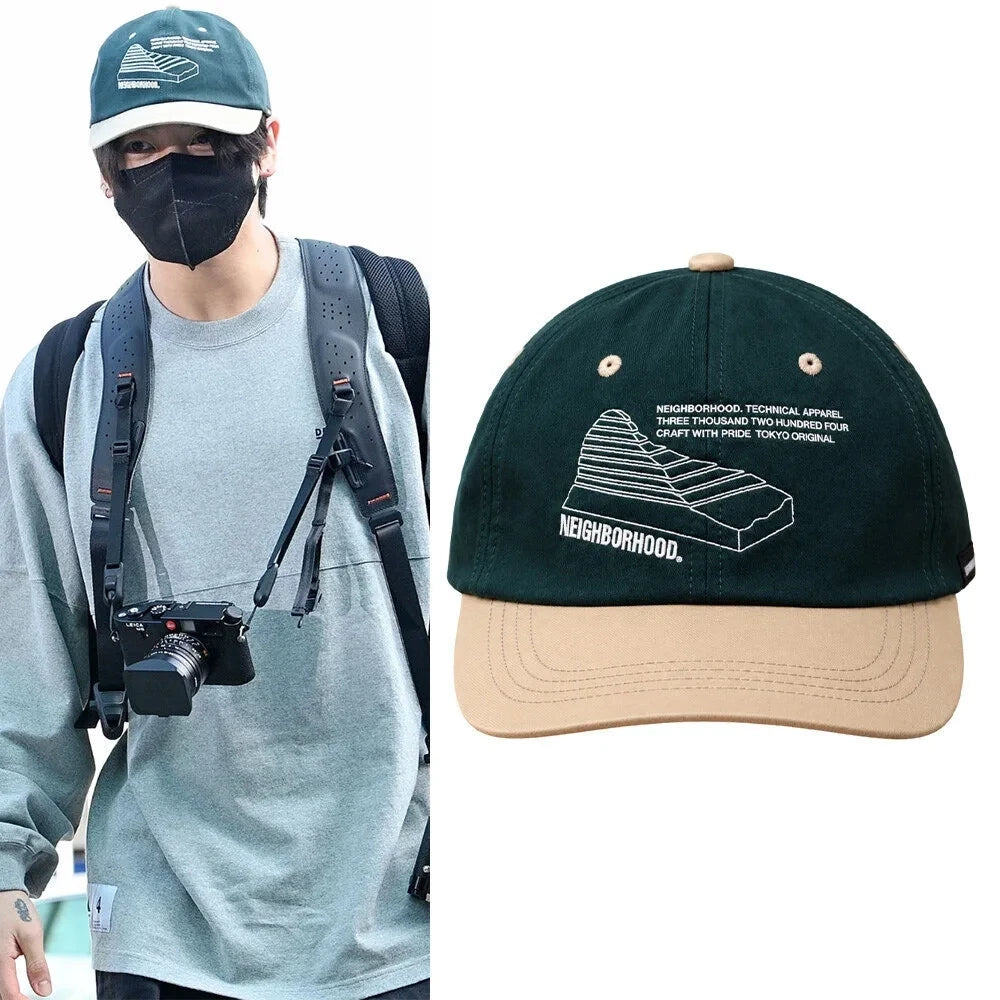 BTS Jungkook NEIGHBORHOOD Bicolor Hat NEIGHBORHOOD Baseball Cap Gifts For Army - Foxy23shop