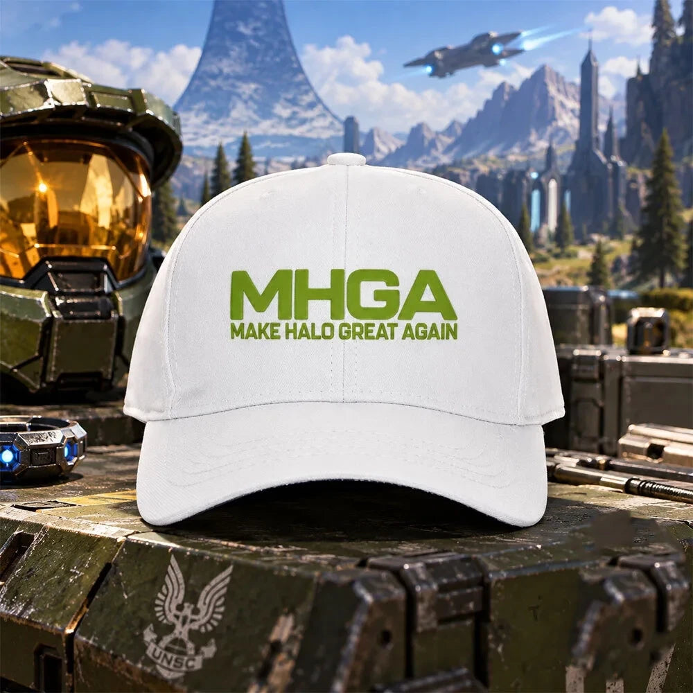 MHGA Make Halo Great Again Baseball Hat Funny Maga Baseball Cap Gifts For BFF - Foxy23shop