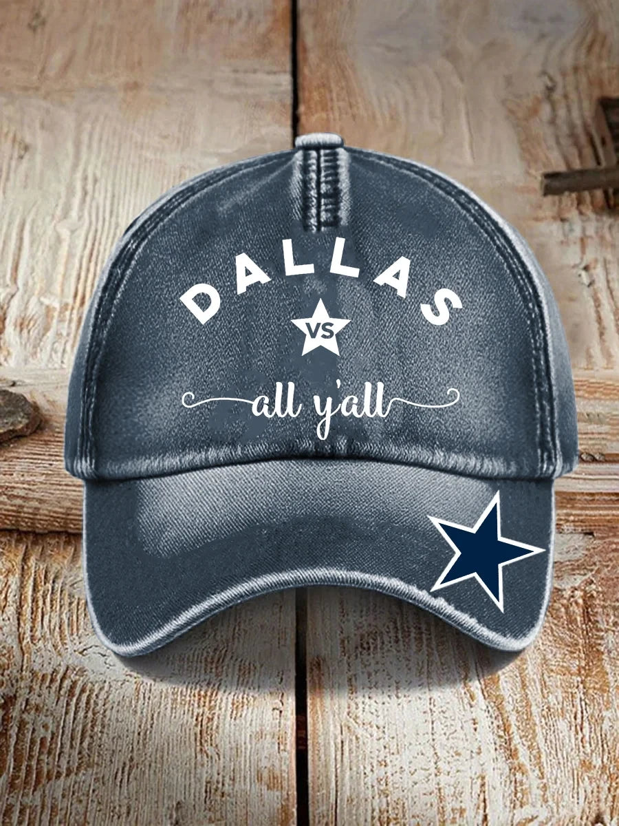 Dallas Cowboys All Y All Hat Dallas Cowboys Baseball Cap Presents For Fans - Foxy23shop