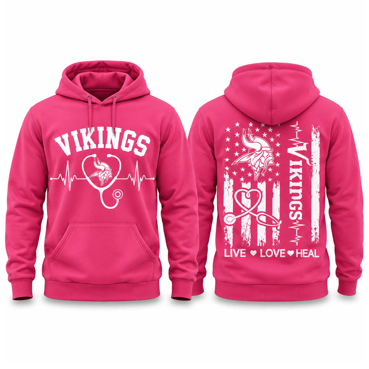 Minnesota Vikings Nurse Appreciation Day 2026 Hoodie Minnesota Vikings Apparel Fan Gear - Foxy23shop