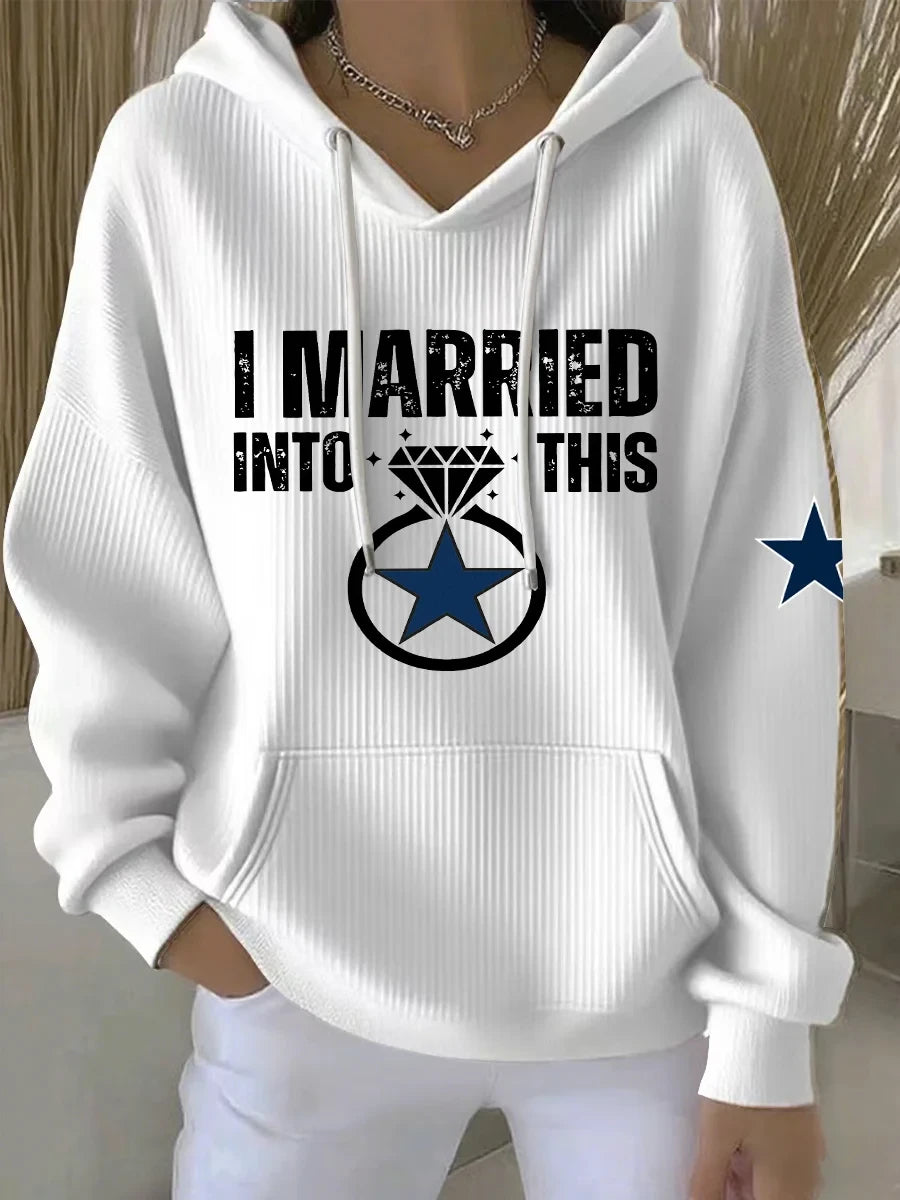 Dallas Cowboys Merch I Married Into This Football Hoodie Presents For Cowboys Fans - Foxy23shop