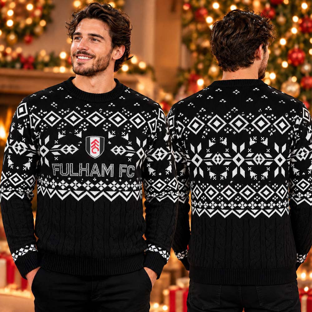 Fulham FC Fairisle Xmas Christmas Ugly Sweater Fulham Merch Soccer Fan Gear - Foxy23shop