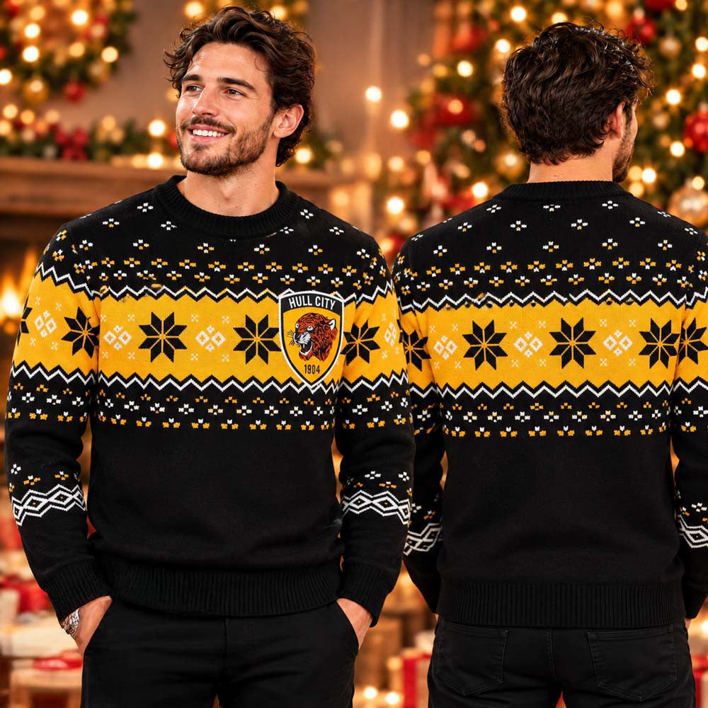 Hull City Xmas Holiday Knit Christmas Ugly Sweater Hull City AFC Merch Gifts For Fans - Foxy23shop