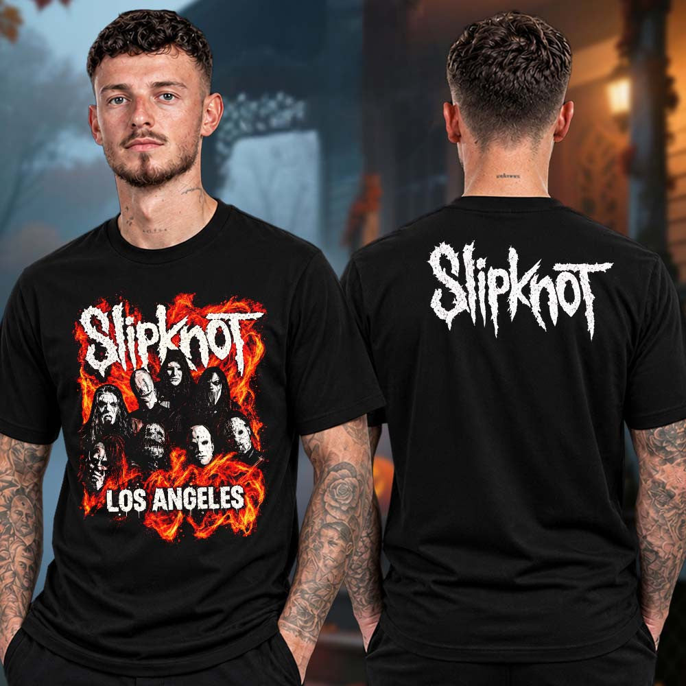 Slipknot Los Angeles CA Event T-Shirt Slipknot Merch Music Lovers Gifts - Foxy23shop
