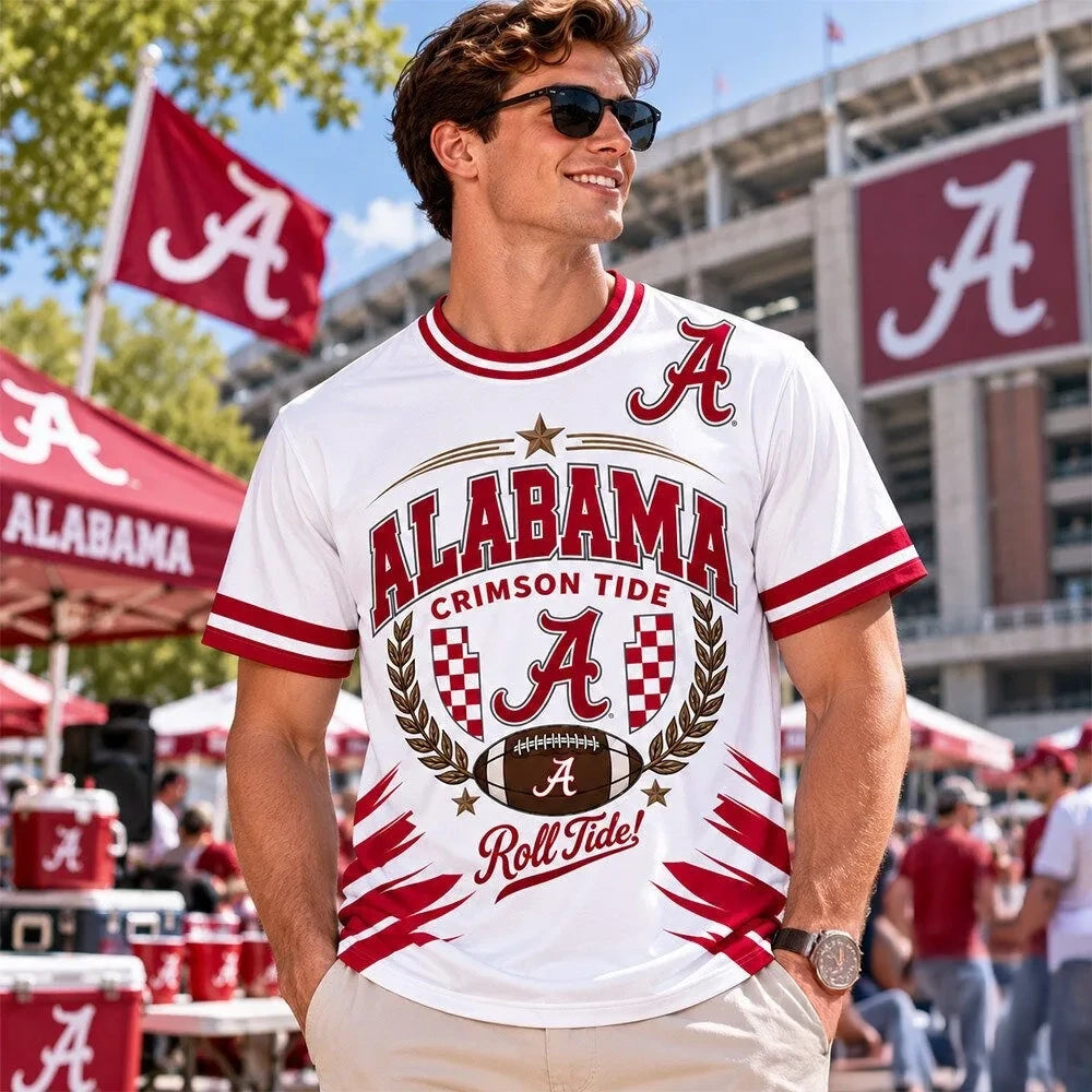 Alabama Crimson Tide Roll Tide Football Concept Fan T-Shirt Alabama Crimson Tide Merch Fan Gear - Foxy23shop