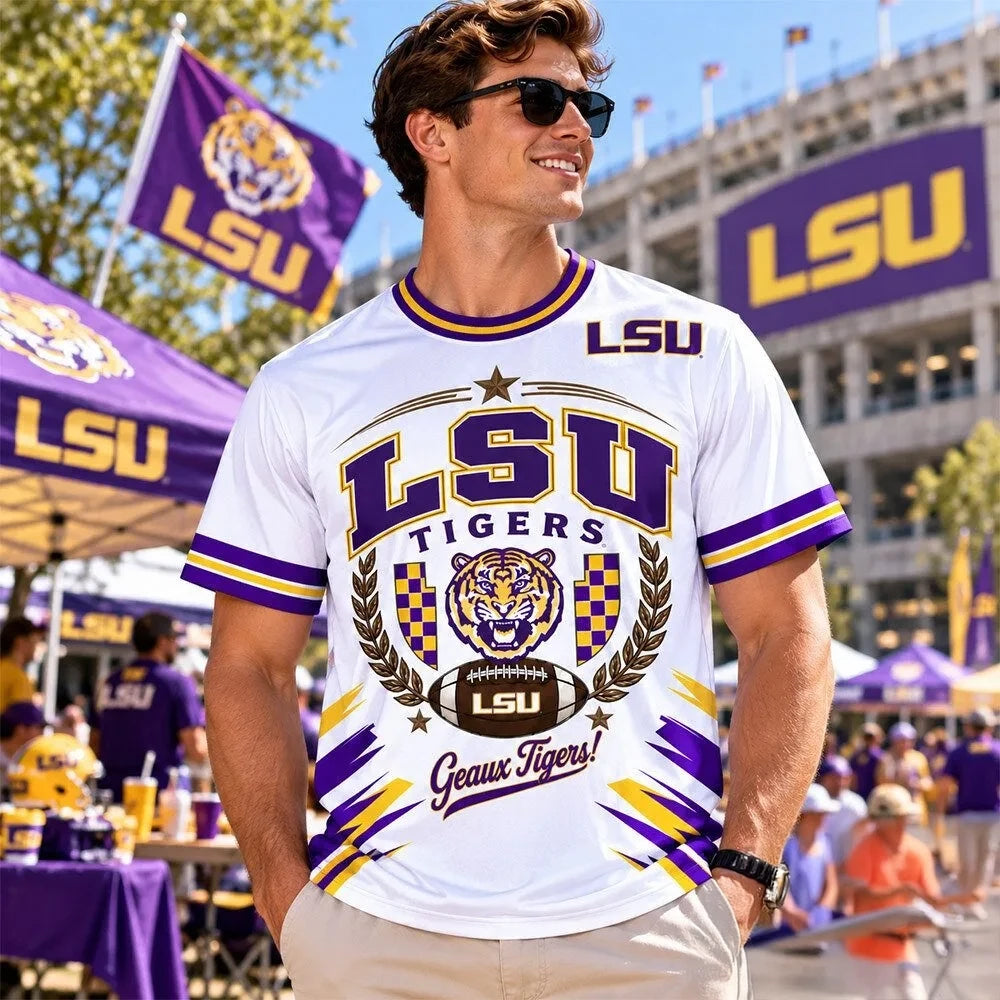 LSU Tigers Merch Geaux Tigers Football Concept Fan T-Shirt Presents For LSU Tigers Fans - Foxy23shop