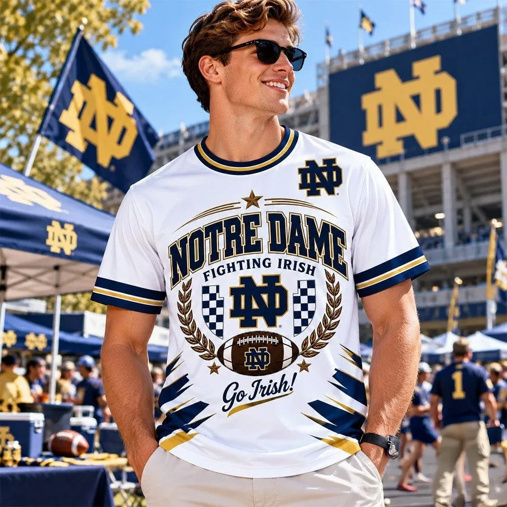 Notre Dame Fighting Irish Go Irish Football Concept Fan T-Shirt Gifts For Subway Alumni - Foxy23shop