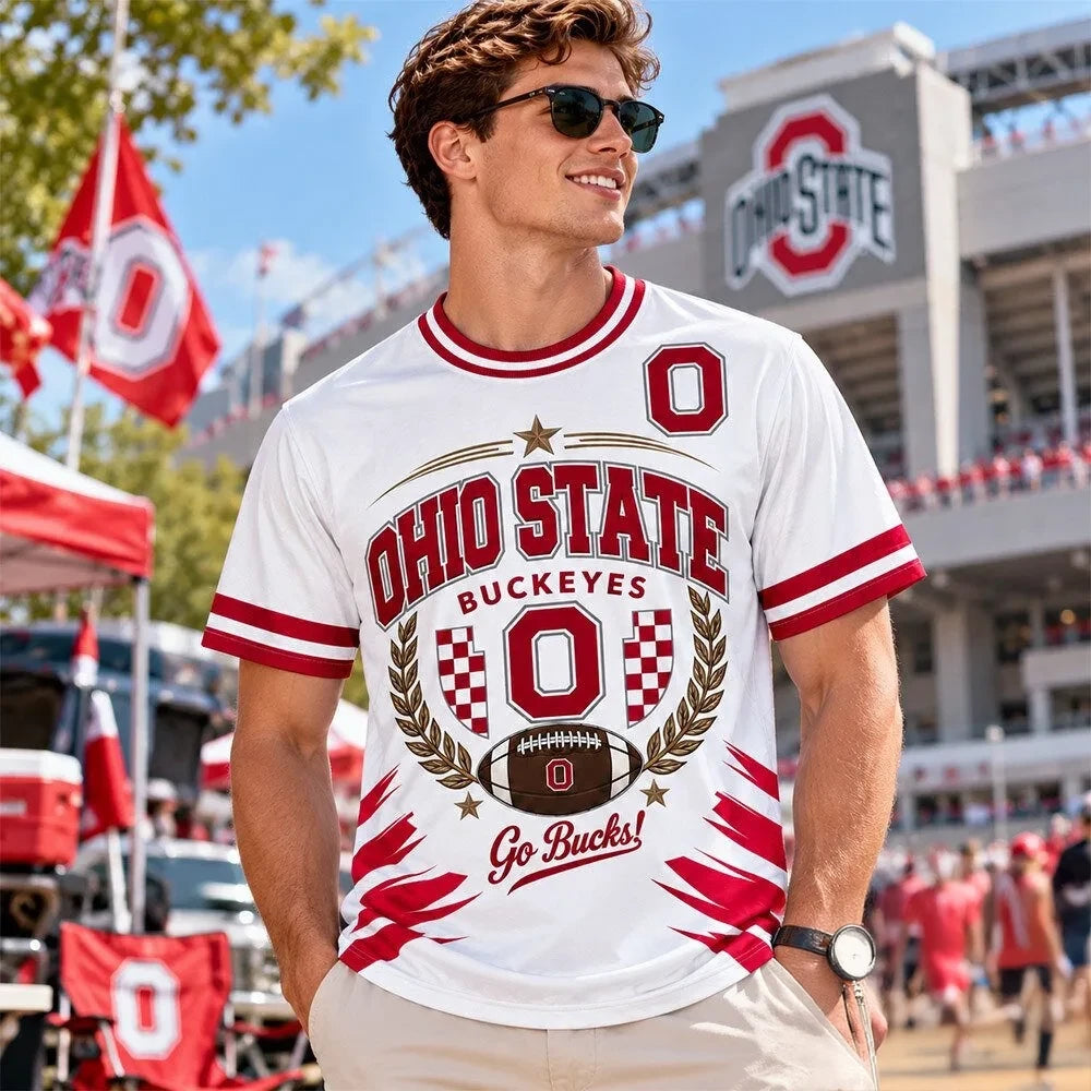 Ohio State Buckeyes Go Bucks Football Concept Fan T-Shirt 2026 NCAA Game Day Outfits Fan Gear - Foxy23shop