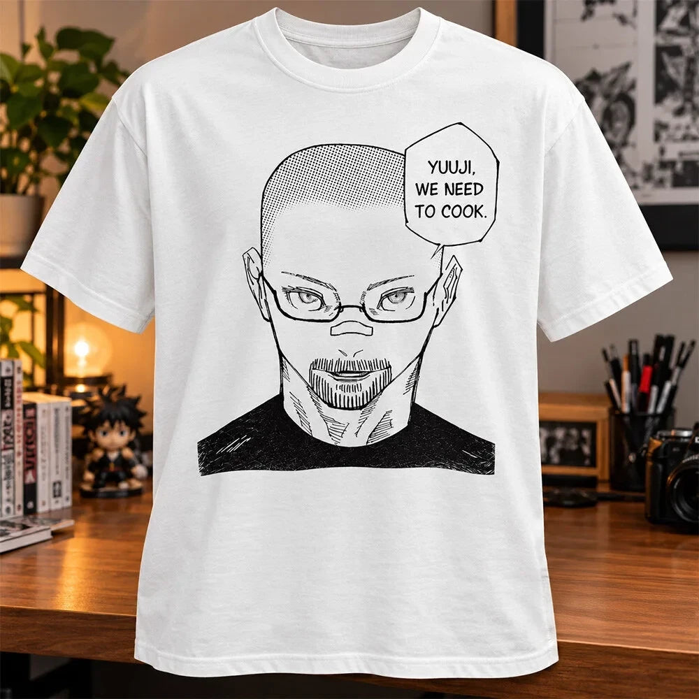 Satoru Gojo Walter White Yuuji We Need To Cook T-Shirt Gifts For Anime Lovers - Foxy23shop