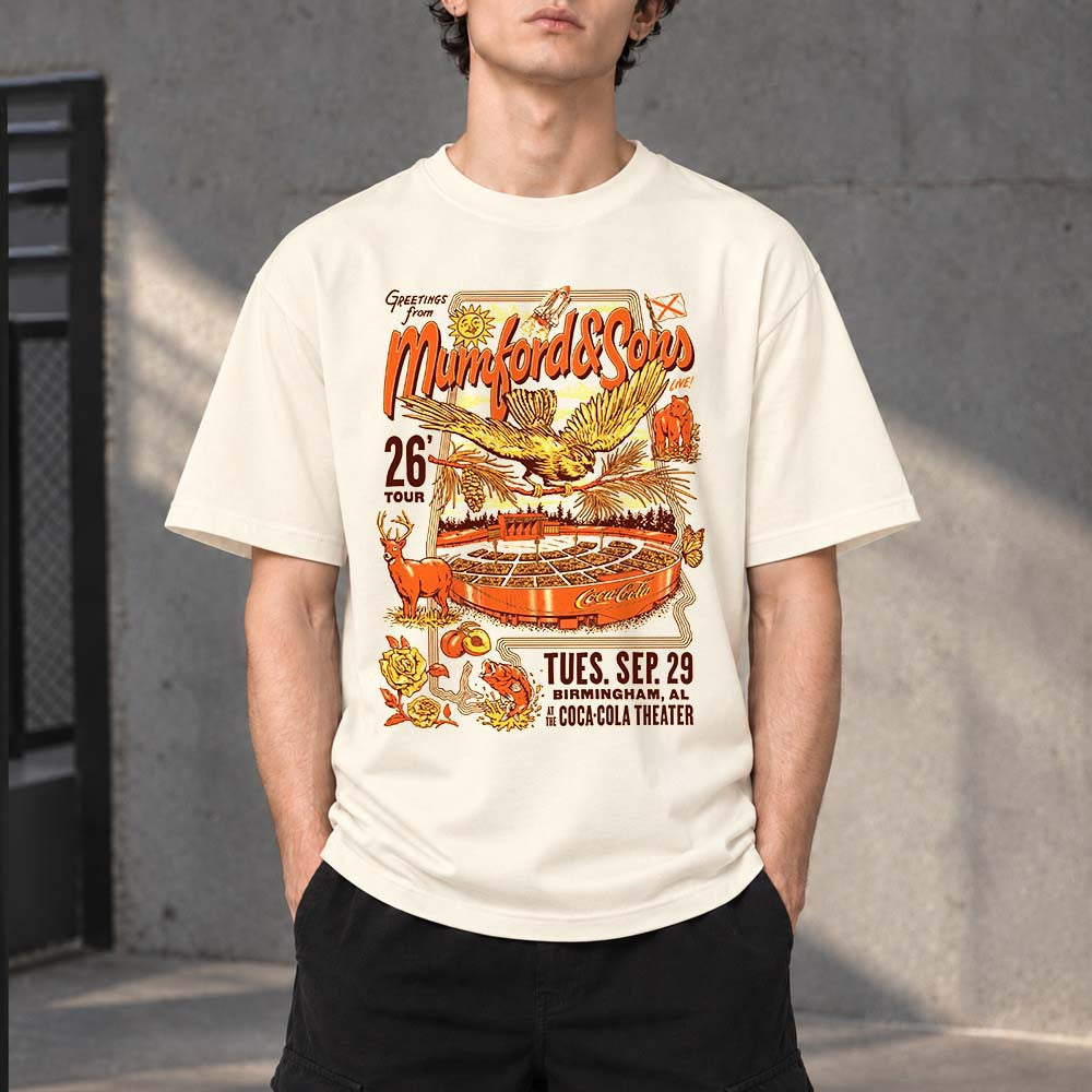 Mumford And Sons Birmingham AL 2026 Event Poster T-Shirt Mumford And Sons Merch - Foxy23shop