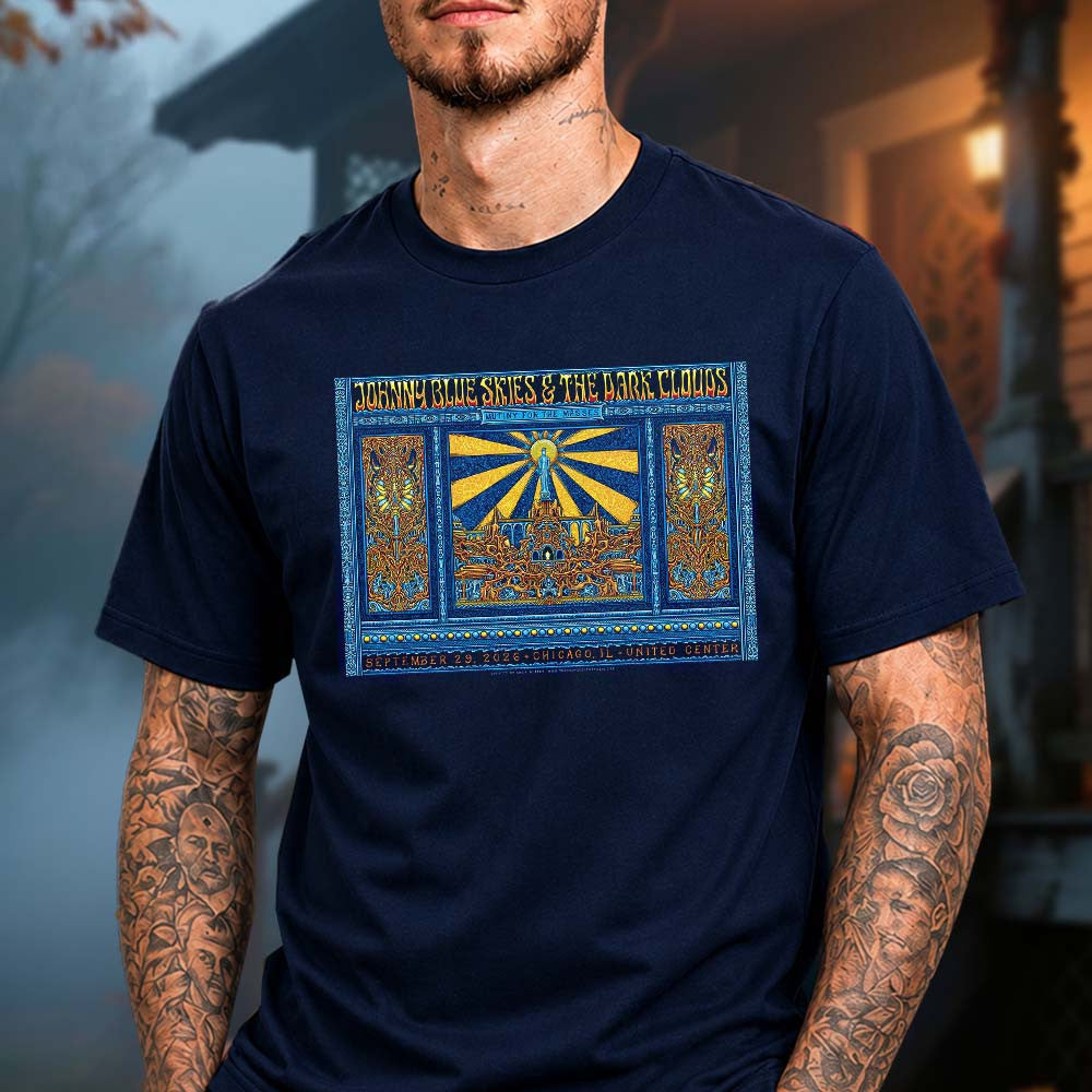 Johnny Blue Skies And The Dark Clouds Chicago IL Event Poster T-Shirt Presents For The Dark Clouds Fans - Foxy23shop