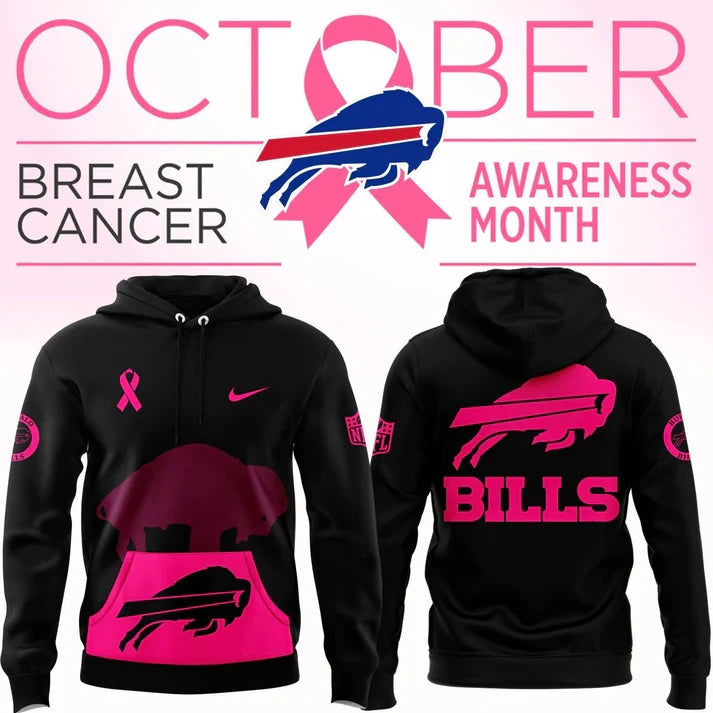 Buffalo Bills x Breast Cancer Awareness Hoodie In October We Wear Pink Apparel Fan Gears - Foxy23shop