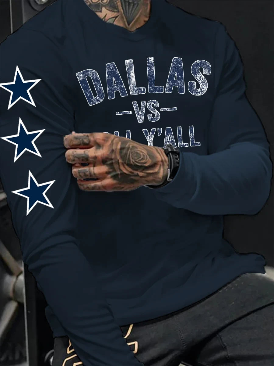 Dallas Cowboys Vs All Y All Long Sleeve Shirt Football Gifts For Cowboys Nation - Foxy23shop