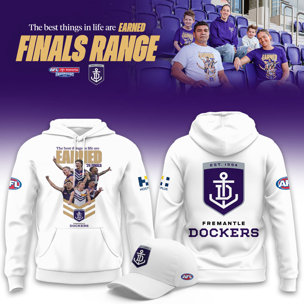 Fremantle Dockers 2026 AFL Finals Series Hoodie Fremantle Dockers Apparel Fan Gear - Foxy23shop