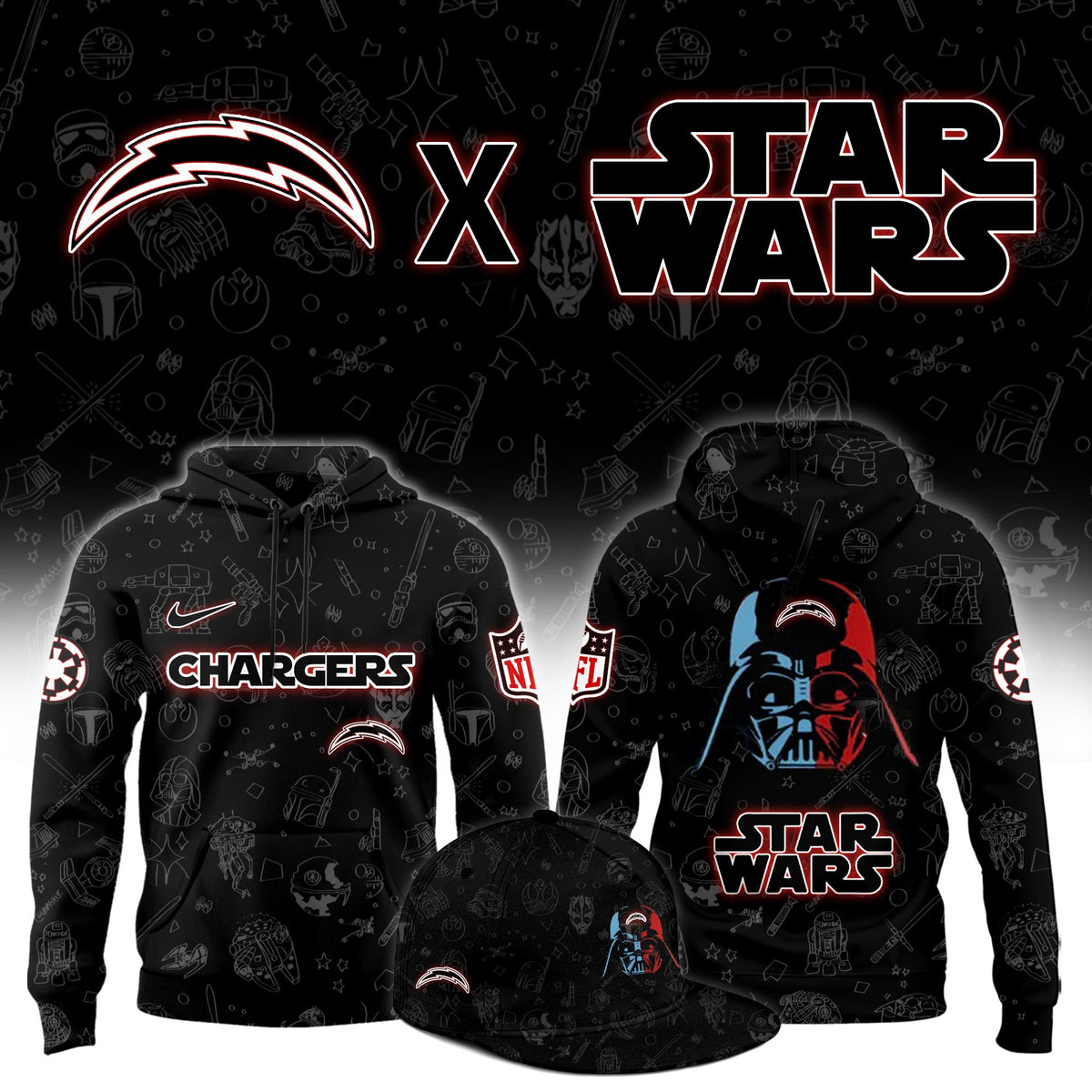 Los Angeles Chargers x Star Wars 2026 NFL Hoodie Los Angeles Chargers Clothing - Foxy23shop