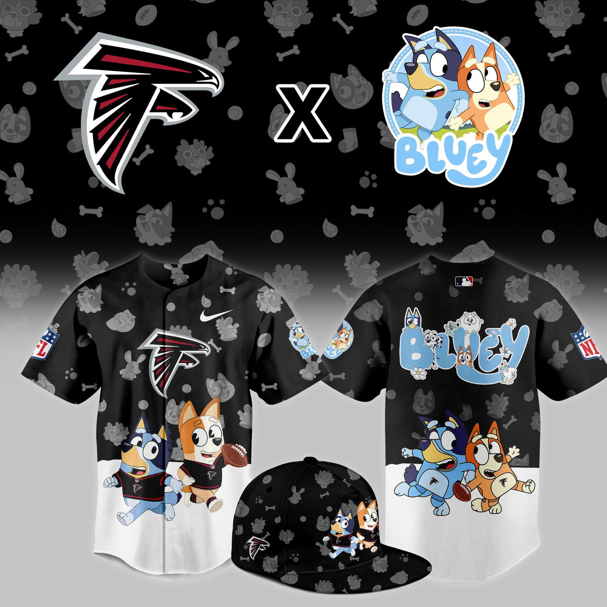 Atlanta Falcons x Bluey Merch 2026 NFL Jersey Best Gifts For Atlanta Falcons Fans - Foxy23shop