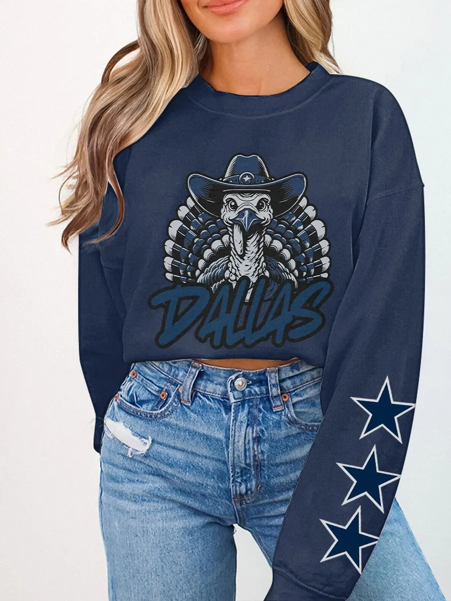 Dallas Cowboys Merch Turkey Football Sweatshirt Dallas Cowboys Apparel Fan Gears - Foxy23shop