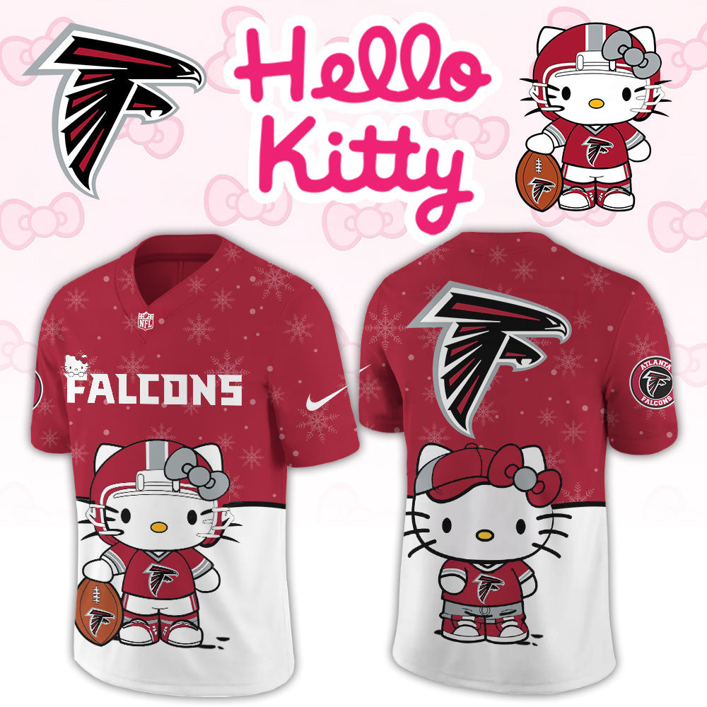 Atlanta Falcons x Hello Kitty Merch 2026 NFL Jersey Best Gifts For The Dirty Birds - Foxy23shop