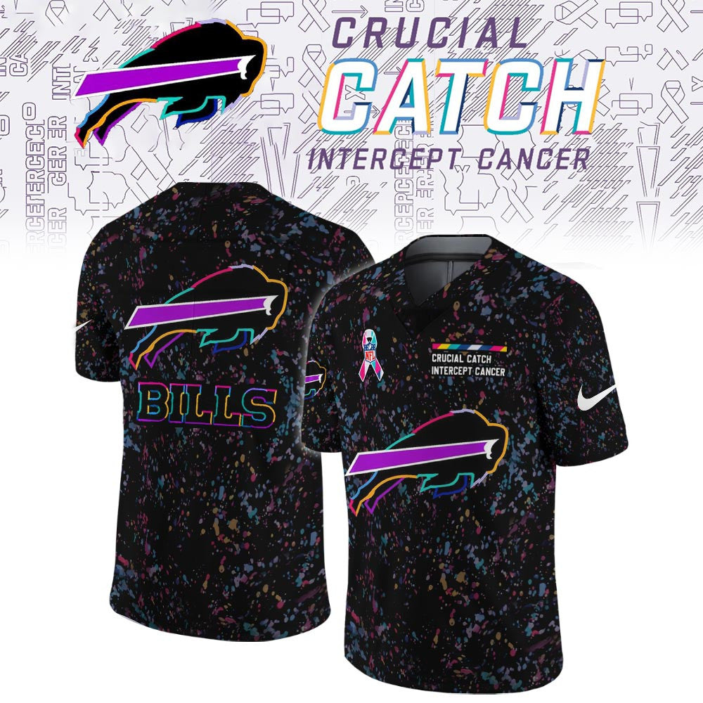 Buffalo Bills Merch Crucial Catch Intercept Cancer Jersey Buffalo Bills Apparel - Foxy23shop