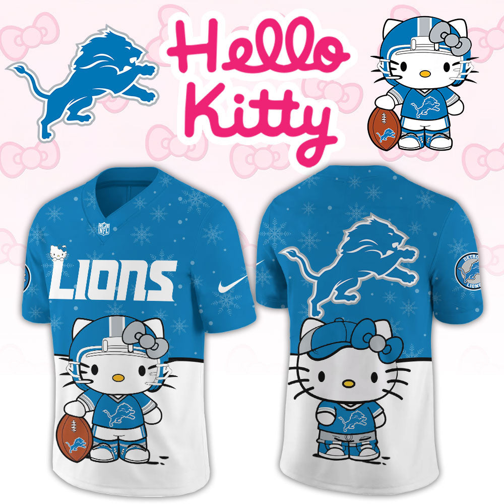 Detroit Lions x Hello Kitty 2026 Jersey Detroit Lions Clothing Best Presents For Fans - Foxy23shop