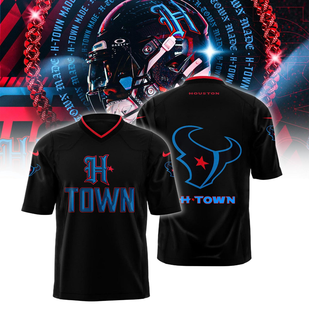 Houston Texans Merch H Town Jersey Best Presents For Football Lovers - Foxy23shop