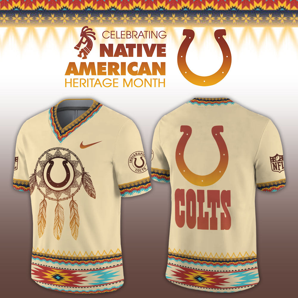 Indianapolis Colts x Native American Heritage Month Jersey Indianapolis Colts Clothing Fan Gears - Foxy23shop