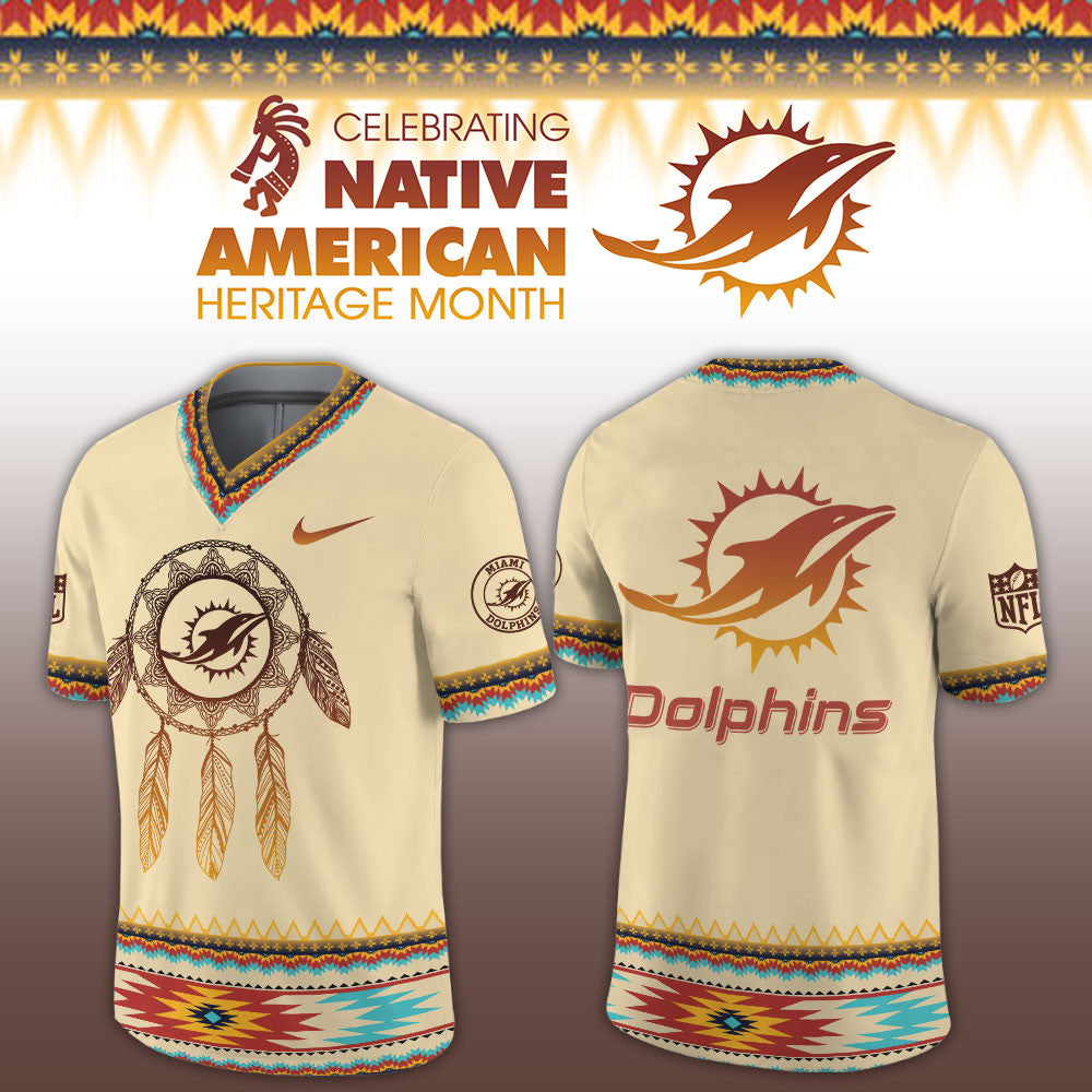 Miami Dolphins x Native American Heritage Month Jersey Miami Dolphins Clothing Fans Gear - Foxy23shop