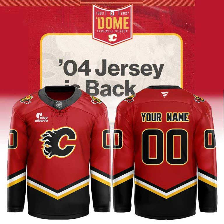 Personalized Calgary Flames 04 Jersey Throwback Hockey Jersey Calgary Flames Merch Gifts For Hockey Fans - Foxy23shop