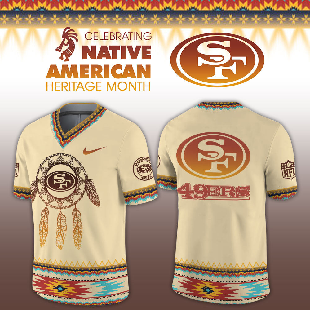 San Francisco 49ers x Native American Heritage Month Jersey SF 49ers Clothes Best Fan Gear - Foxy23shop