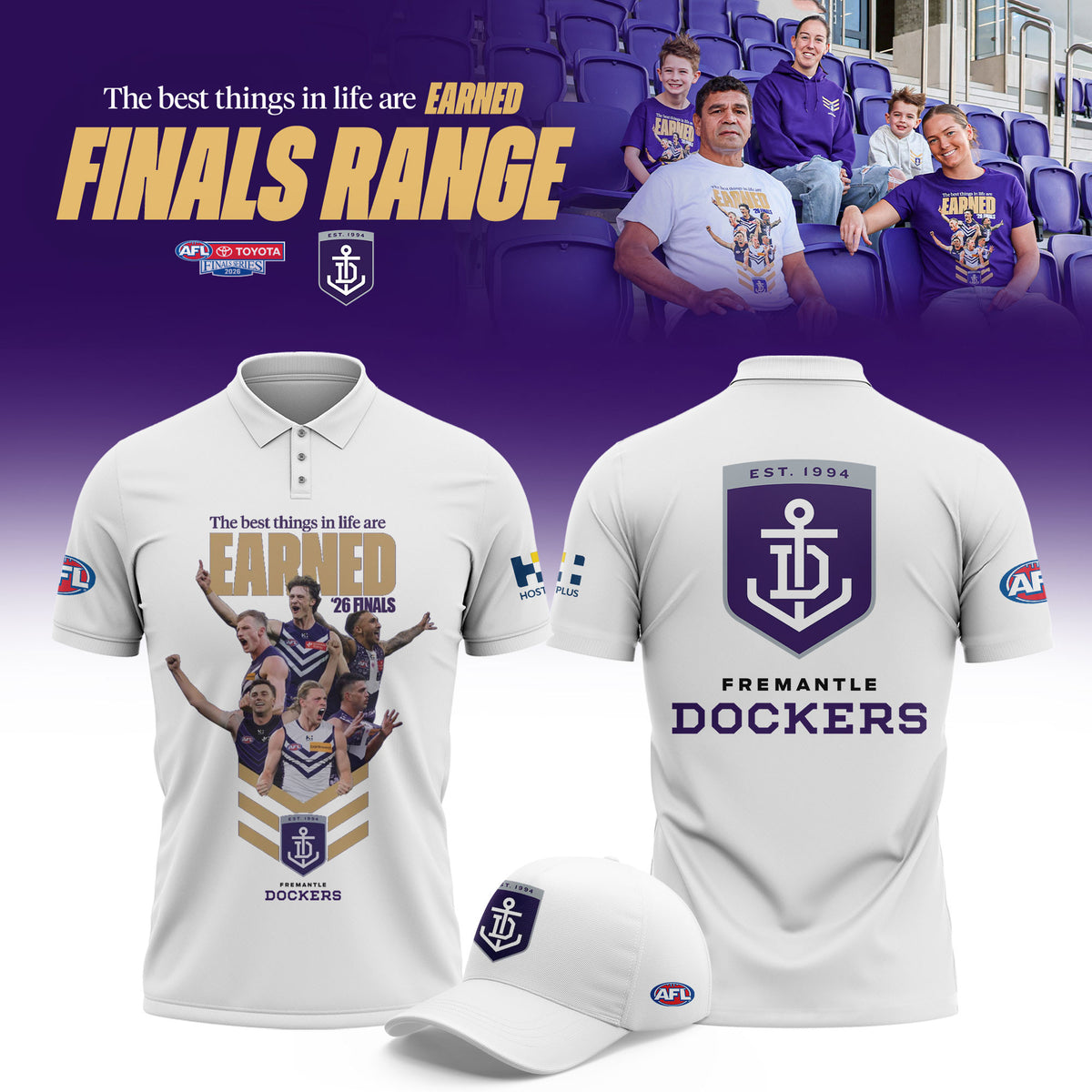Fremantle Dockers 2026 AFL Finals Series Polo Shirt Fremantle Dockers Apparel Fan Gears - Foxy23shop