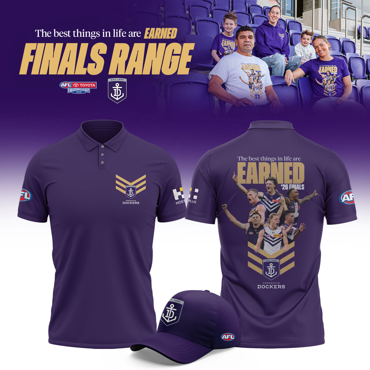 Fremantle Dockers 2026 AFL Finals Series Polo Shirt Fremantle Dockers Clothes Fan Gears - Foxy23shop