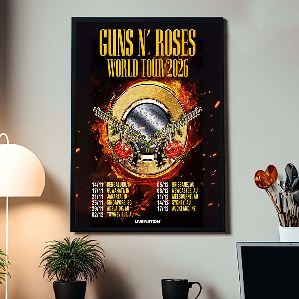 Guns N Roses World Tour 2026 Home Decor Poster Guns N Roses Concert Poster Gifts For Fans - Foxy23shop