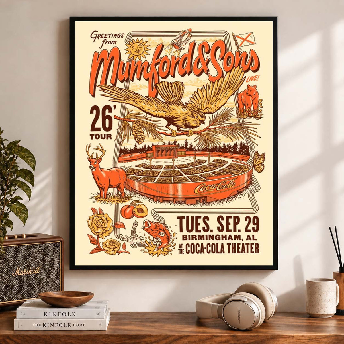 Mumford And Sons Birmingham AL 2026 Event Poster Live At The Coca Cola Theater On Sep 29 2026 - Foxy23shop