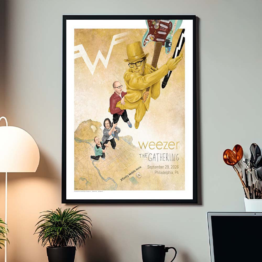 Weezer The Gathering Philadelphia PA 2026 Event Poster At Xfinity Mobie Arena On September 29 2026 Home Decor Poster Canvas - Foxy23shop