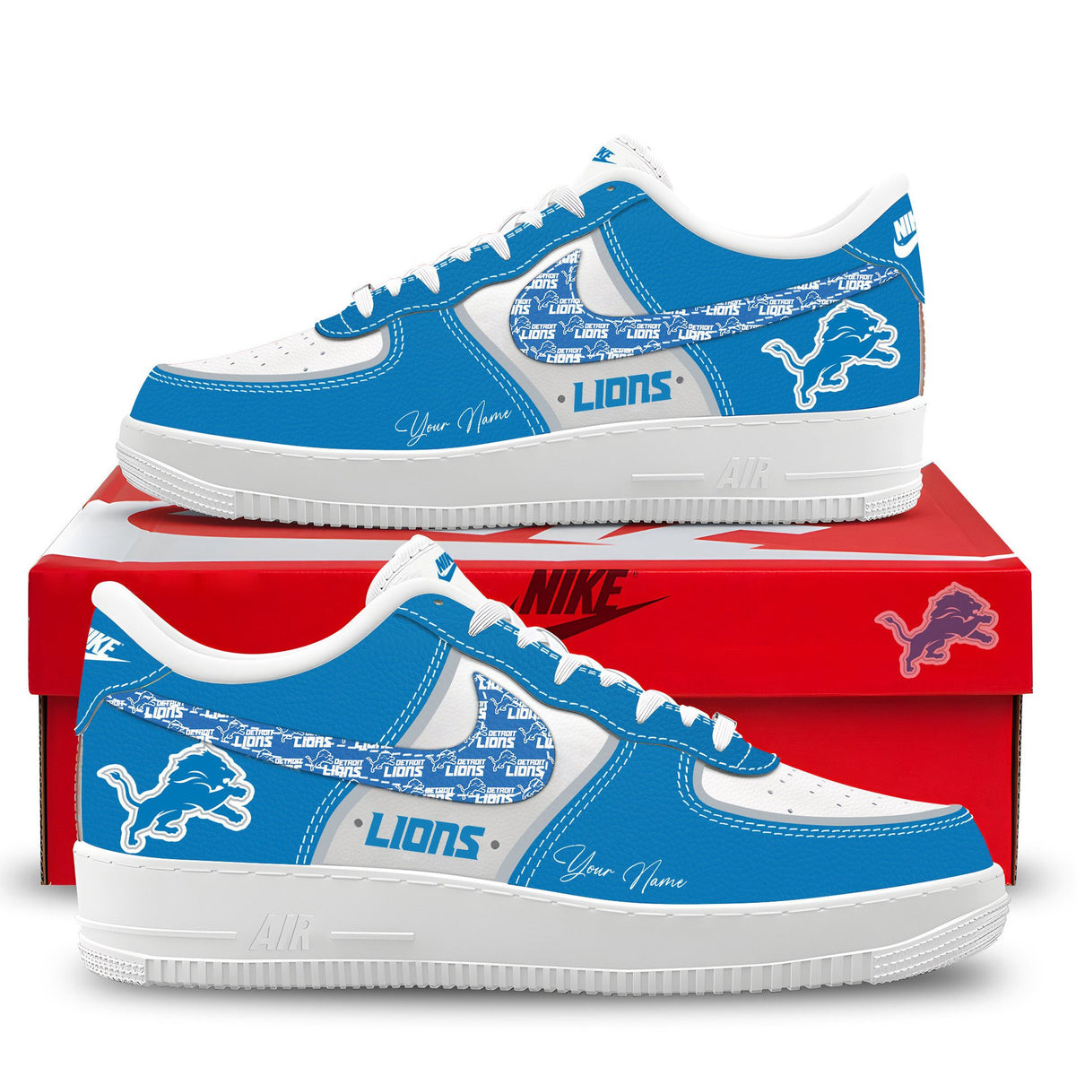Custom Detroit Lions 2026 Sneakers Detroit Lions Merch Football Lovers Gifts - Foxy23shop