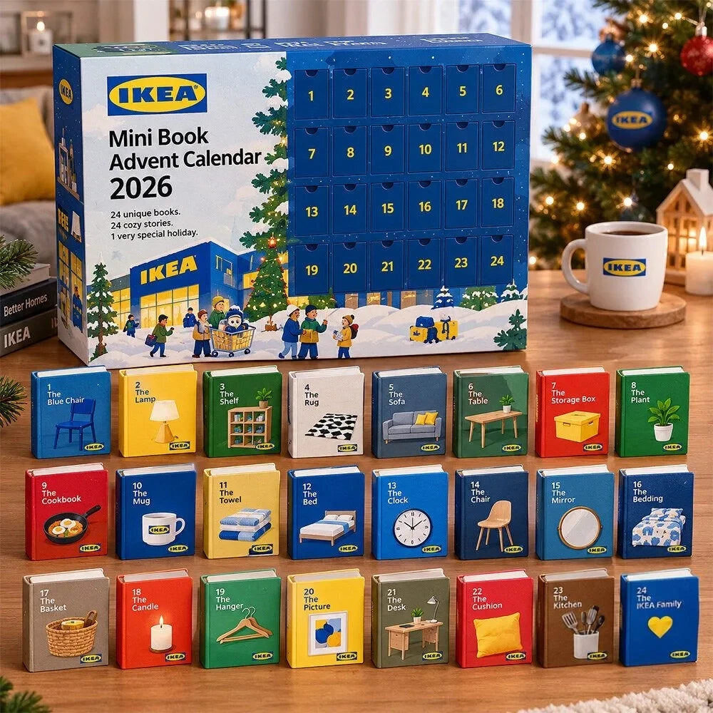 Ikea Mini Book Advent Calendar 2026 Christmas Eve Countdown Xmas Gifts For Bookish - Foxy23shop