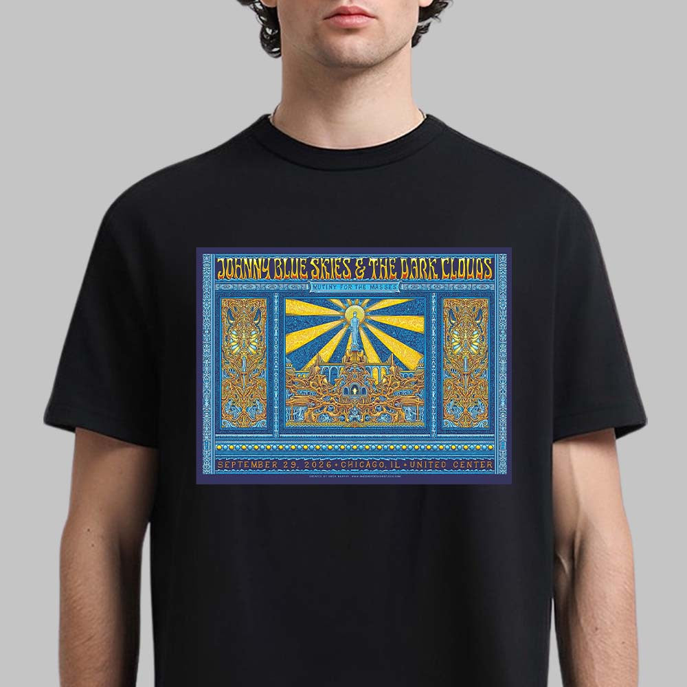 Johnny Blue Skies And The Dark Clouds Chicago IL 2026 Show Poster T-Shirt Gifts For Sturgill Simpson Lovers - Foxy23shop