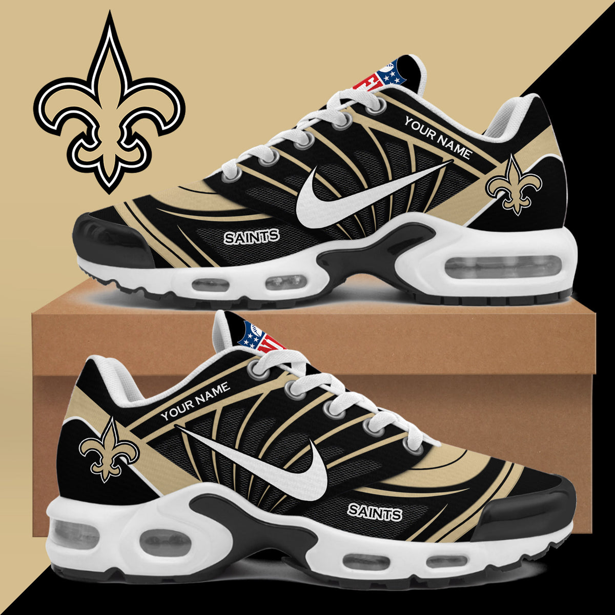 Custom New Orleans Saints 2026 Sneakers New Orleans Saints Merch Cool Gifts For Fans - Foxy23shop