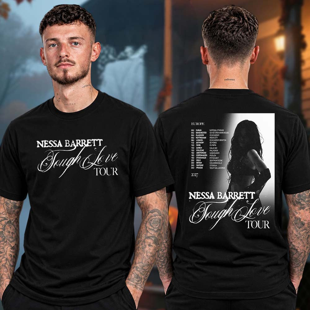 Nessa Barrett Merch The Tough Love Tour 2027 Tour Dates Signature T-Shirt Gifts For Nessa Barrett Lovers - Foxy23shop