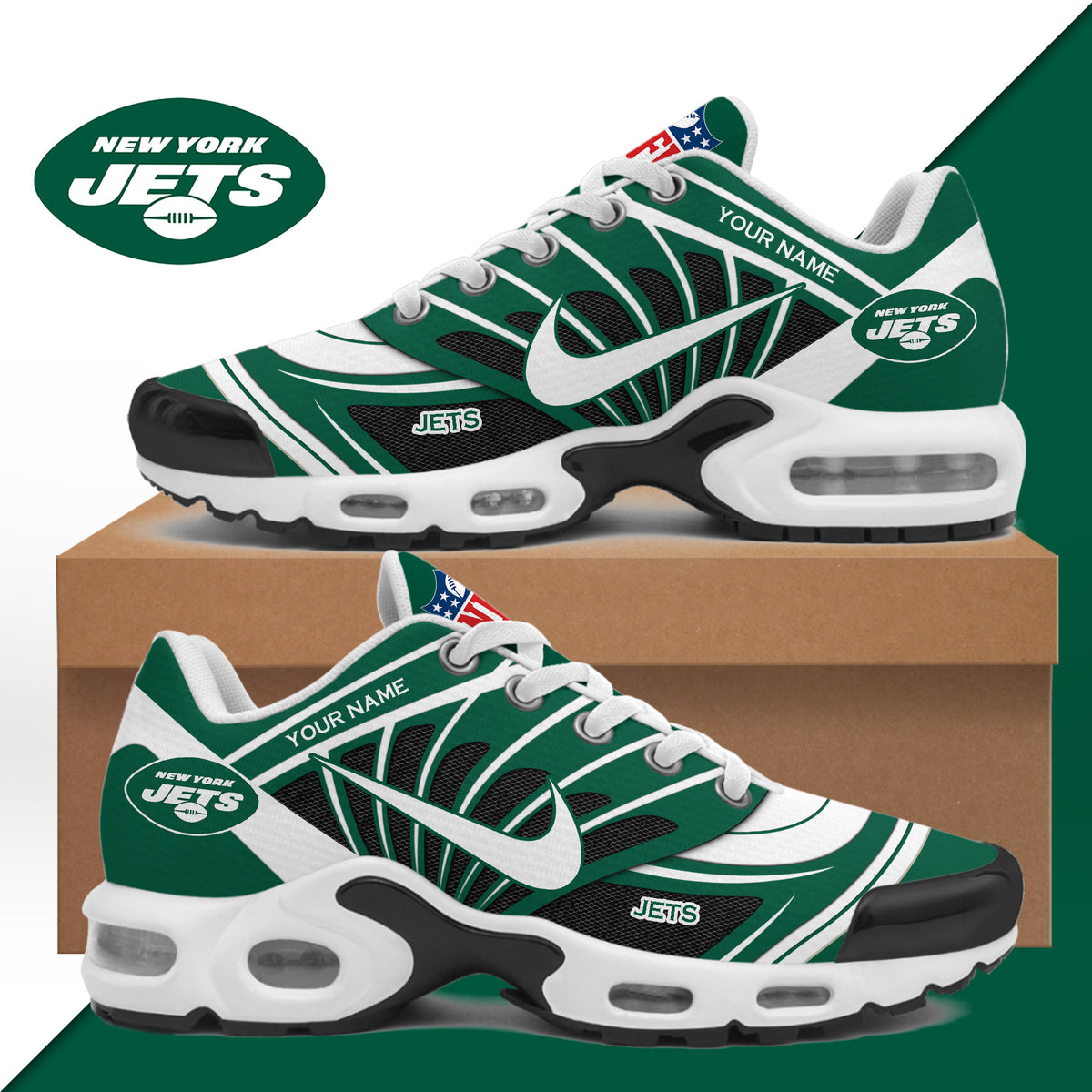 Custom New York Jets 2026 Sneakers New York Jets Merch Cool Gifts For Fans - Foxy23shop