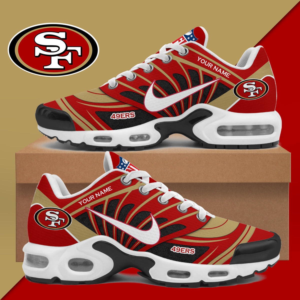 Custom San Francisco 49ers 2026 Sneakers San Francisco 49ers Merch Gifts For Football Fans - Foxy23shop
