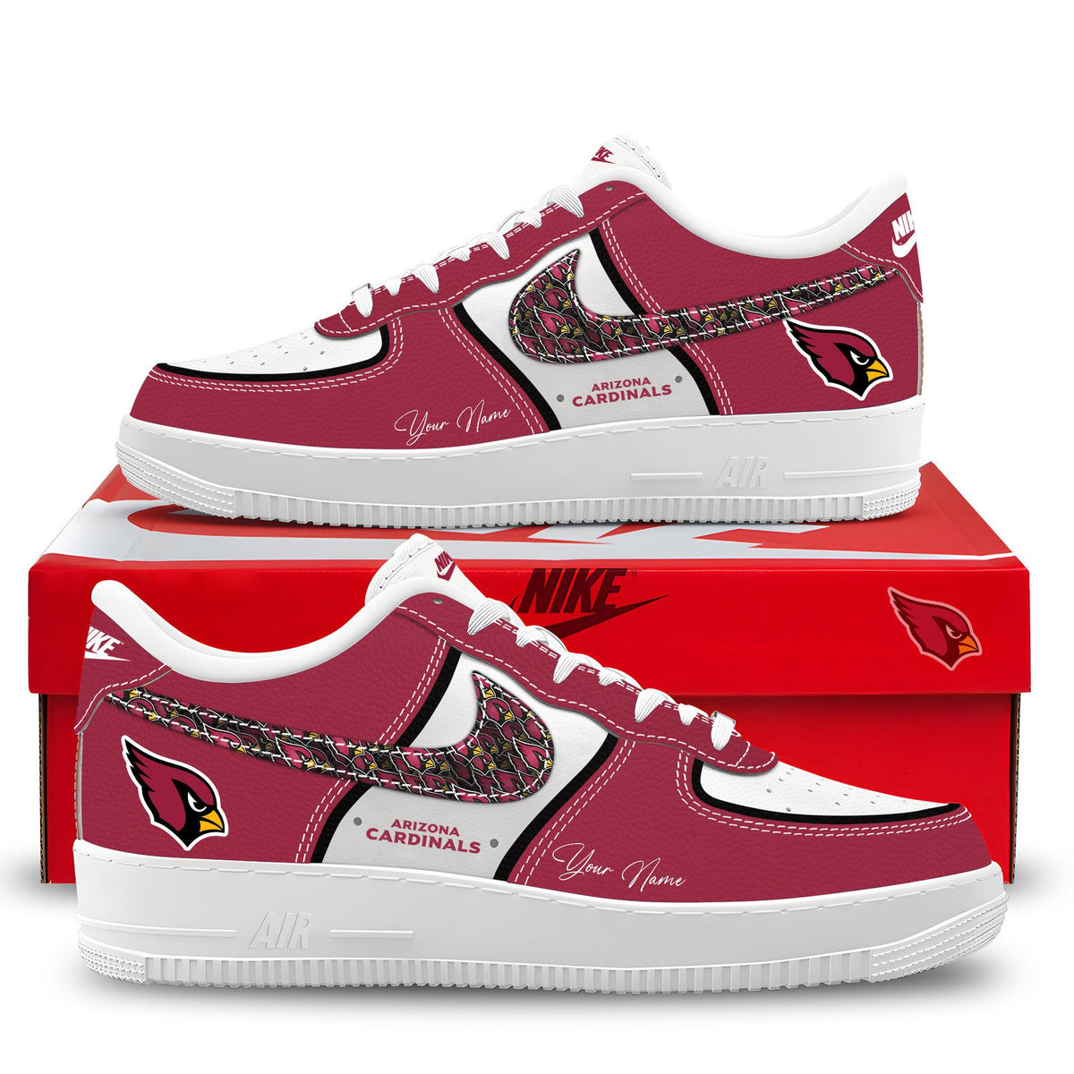 Personalized Arizona Cardinals 2026 NFL Sneakers Arizona Cardinals Merch Gifts For Bird Gang - Foxy23shop